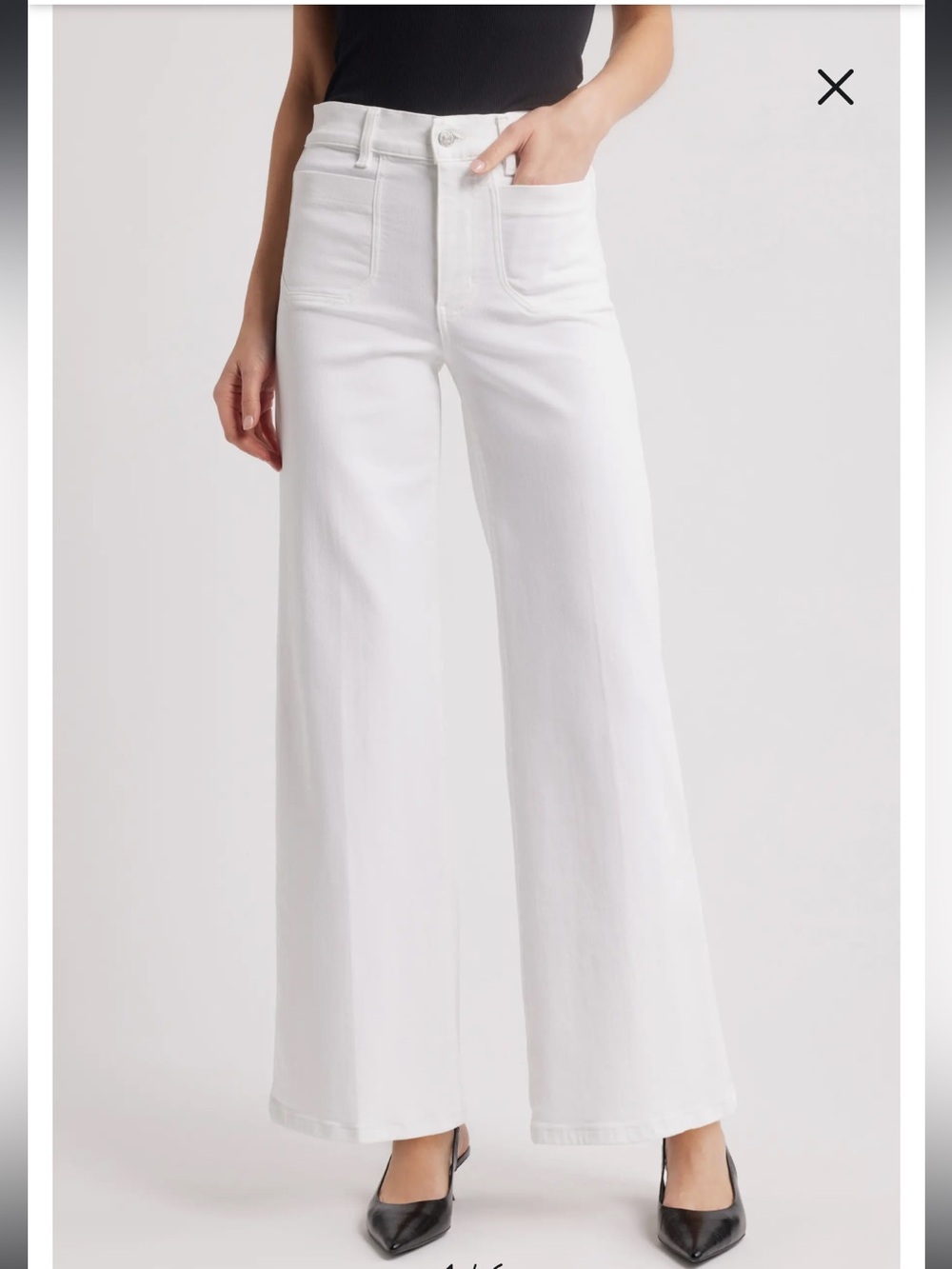 FRAME Le Pixie Slim Palazzo Patch Pocket High Waist Wide Leg Jeans Size 27
